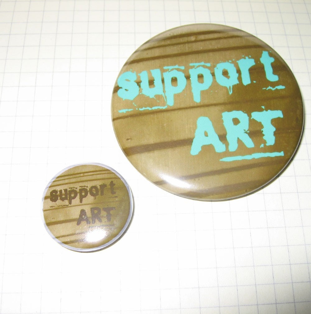 large and small support art buttons