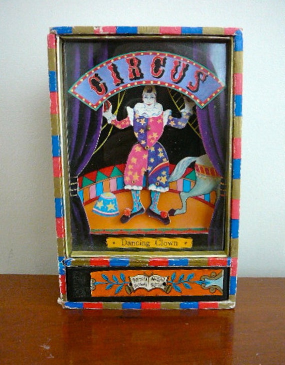 Dancing Clown Music Box Circus by riverviewgems on Etsy