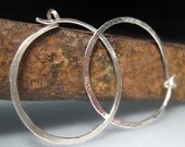 simple plain sterling hoops