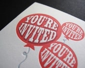 Set of 8 Youre Invited Fill In Invites Letterpress