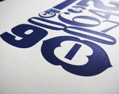11" x 14" Letterpress Numbers Poster