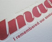 Letterpress LMAO Love Card