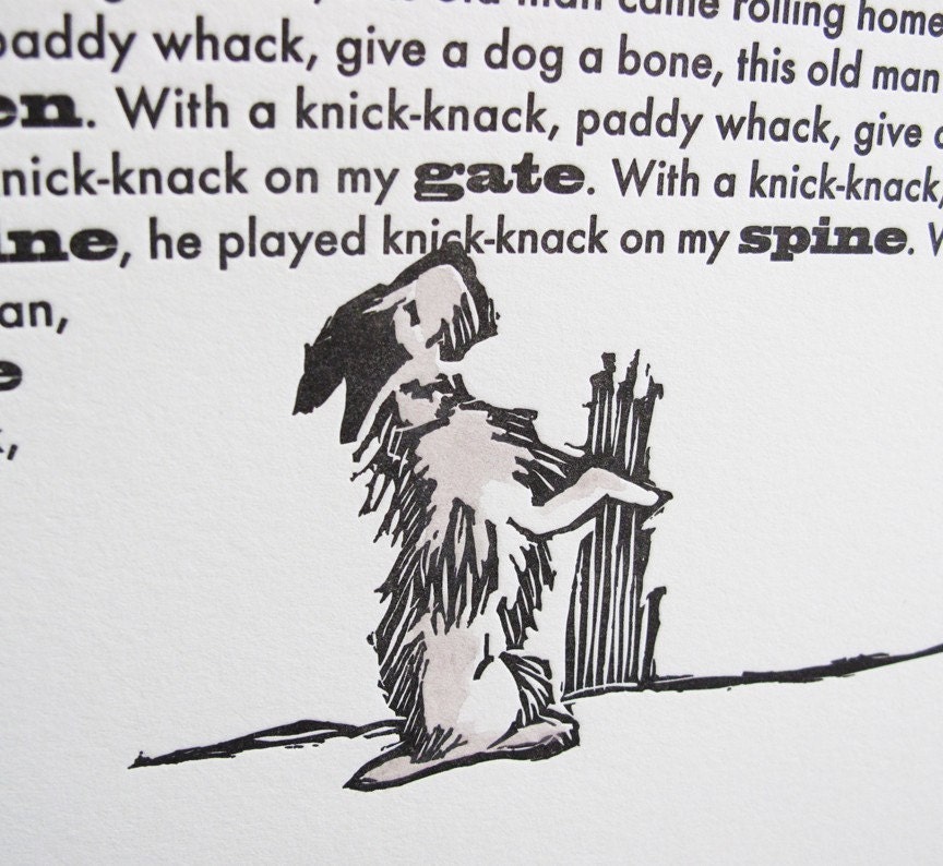 11" x 14" Letterpress Knick Knack Poster