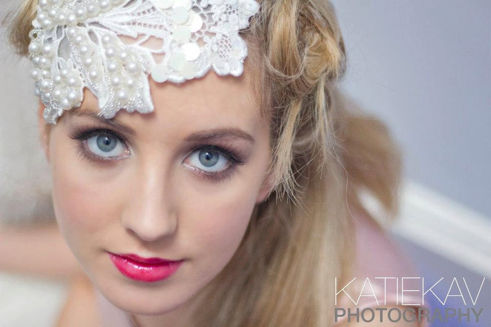 Vintage Inspired Lace Bridal Ivory Headpiece Hairpiece Pearl and Sequin
