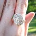 RESERVED for James - Deco - Retro 14K Gold Diamond Ring - Pretty Floral and Ribbon Design - Approx. .50 carats