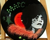 SALE  T.rex Marc Bolan Hand painted vinyl record by S.Marie FREE shipping