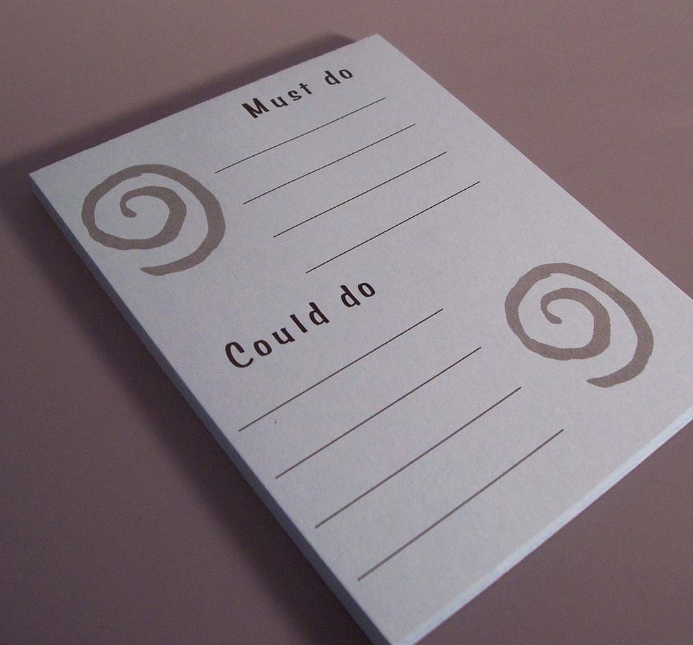 SALE - Must Do - Could Do Notepad - Recycled Paper