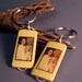 Your Lovey Dovey Photo on Our Bamboo Tile Eco Keychain Equals Pure Sappiness
