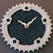 bicycle clock - charcoal wool