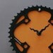 bicycle clock - mountain orange