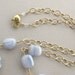 blue stone necklace heart shaped pendant blue lace agate necklace gold necklace statement necklace bride necklace wedding necklace