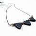 black geometric necklace, black triangle necklace, black minimal necklace, black mod necklace, black urban necklace