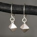 Low Pyramid Dangle Earrings in Sterling Silver
