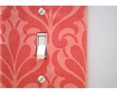 Light Switch Plate Cover - pink on pink graphic design, vintage look, victorian, filagre
