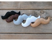 5 pack Mustache catnip toys - one of 5 different colors