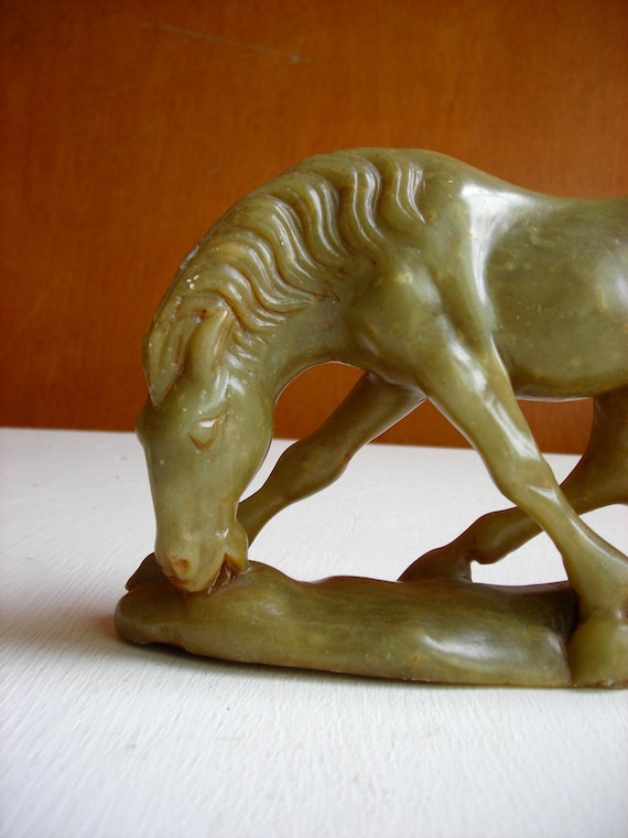 Soapstone Horse Carving Antique Chinese by NorthernScoutVintage