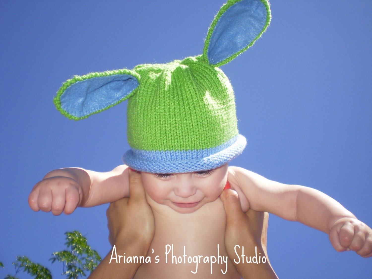 Baby Bunny hat in  Blue\/Green\/Any Color
