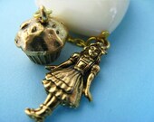 SALE - Alice in Cupcake Land - Alice in Wonderland Charm Necklace