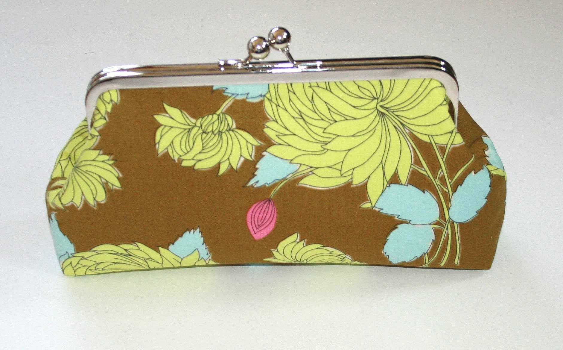 Clutch Purse CRYSTHANTHEMUM olive powder blue Pink Chartreuse Clutch Bag