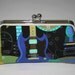 Clutch in purple green blue guitars Rock Star clutch purse