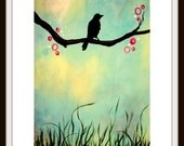 Lazy Day Among the Grasses..Modern Art by HD Greer Print..8 by 10