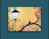 Large Original Painting...A Bit of Calm in the Old City...HUGE Abstract Contemporary Modern Bird Art Diptych by HD Greer