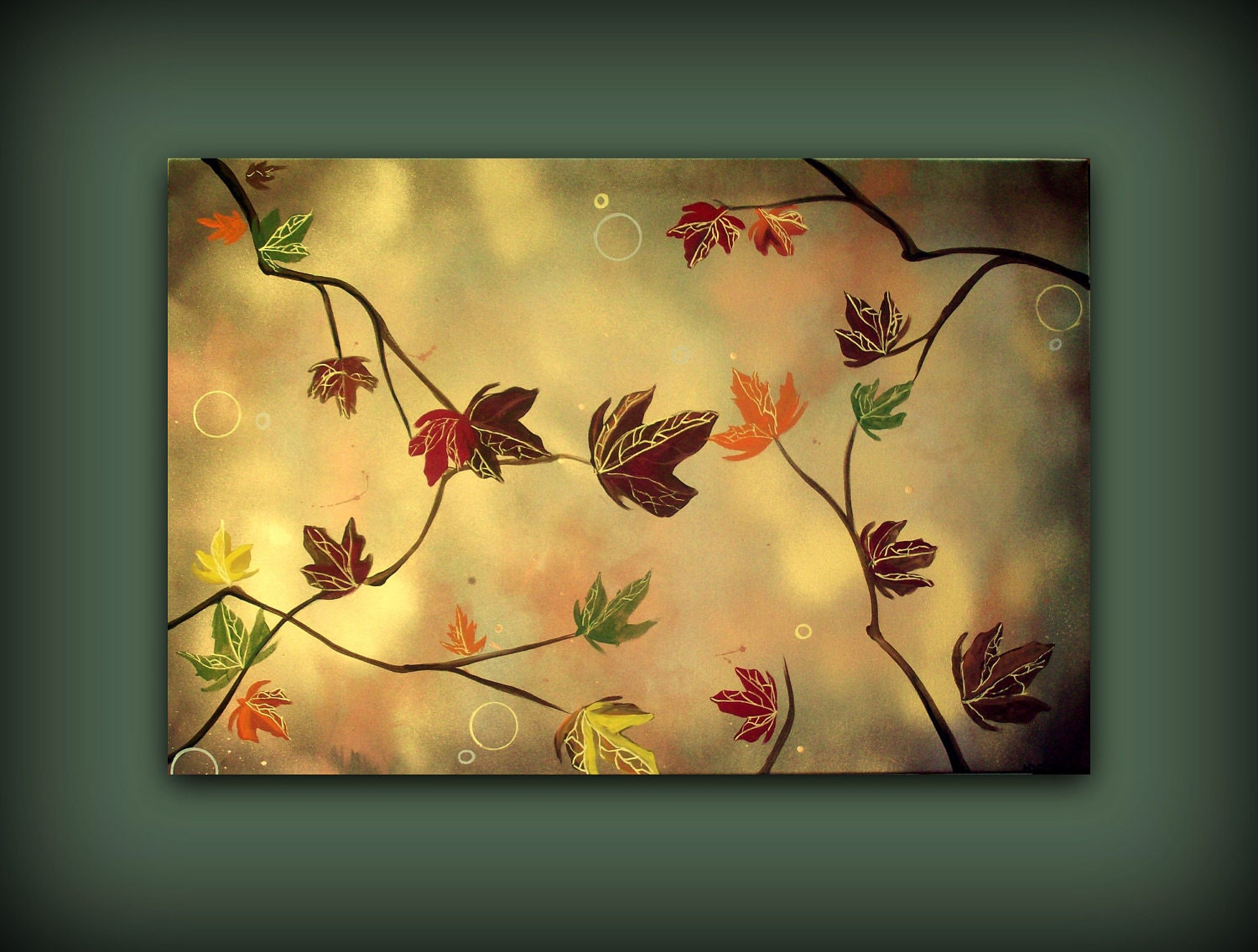 Large Original Painting...The Luxury of Autumn's Hues...HUGE Abstract Contemporary Modern Bird Art Diptych by HD Greer