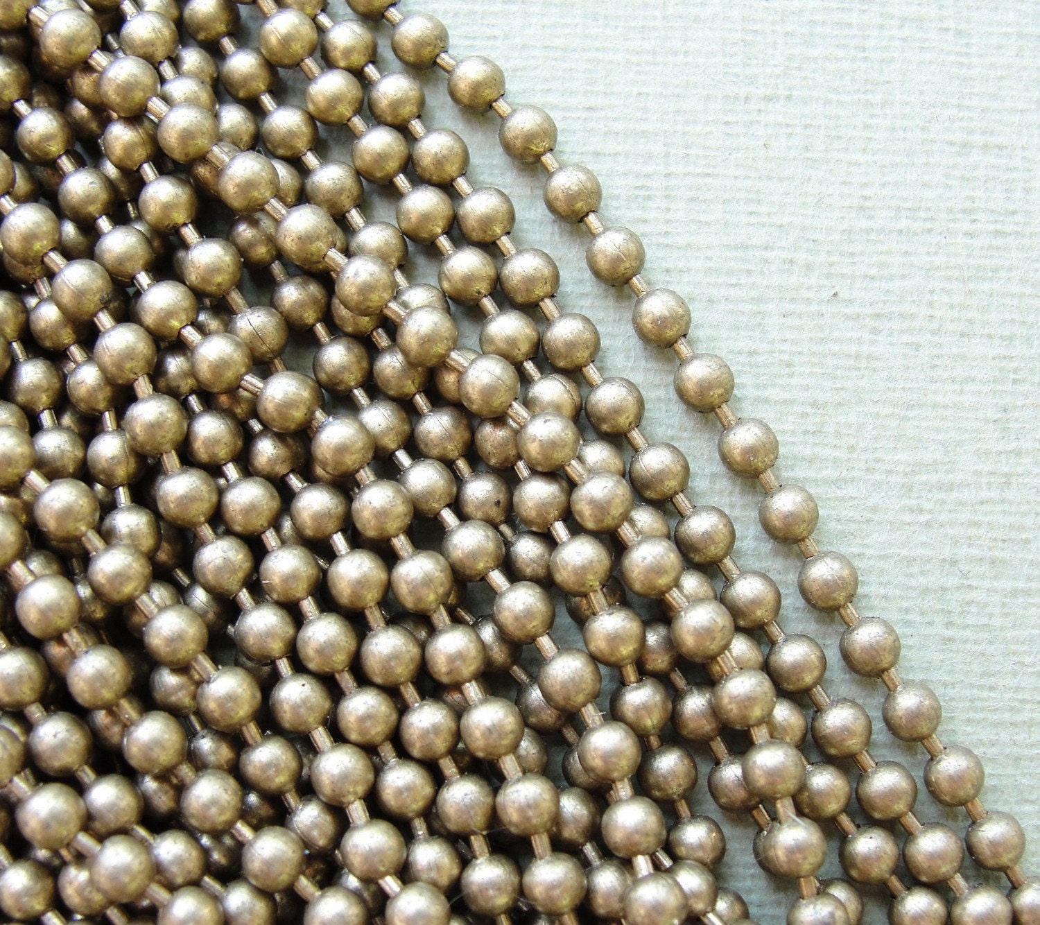 1.5mm Fine brass ball chain  3.3 ft / 1 meter