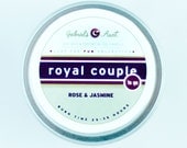 Royal Couple 6oz 35 hour Travel Tin with Real and Exquisite Rose and Jasmine Non Toxic Eco Friendly Natural