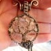 Tree of Life Pendant Quartz and Green Amethyst Prasiolite Wrapped in Hammered Stamped Oxidized Copper Wire