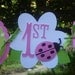 Green and Hot Pink Ladybug Birthday Banner Custom 1st birthday Handmade
