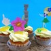 Hawaiian Luau and Hula Girl Cupcake Toppers Set of 8 You choose colors