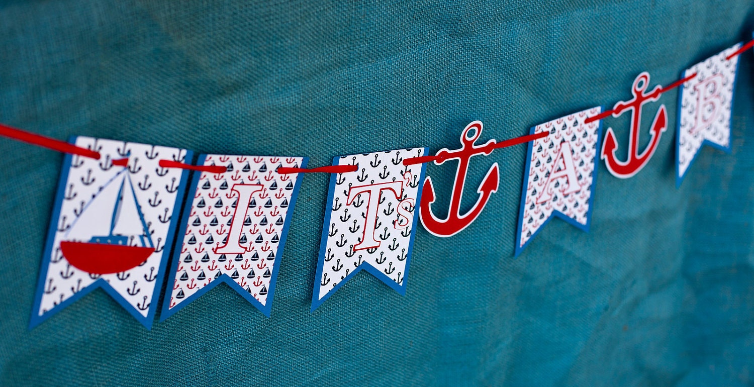 It's a Boy - Nautical Baby Shower Banner