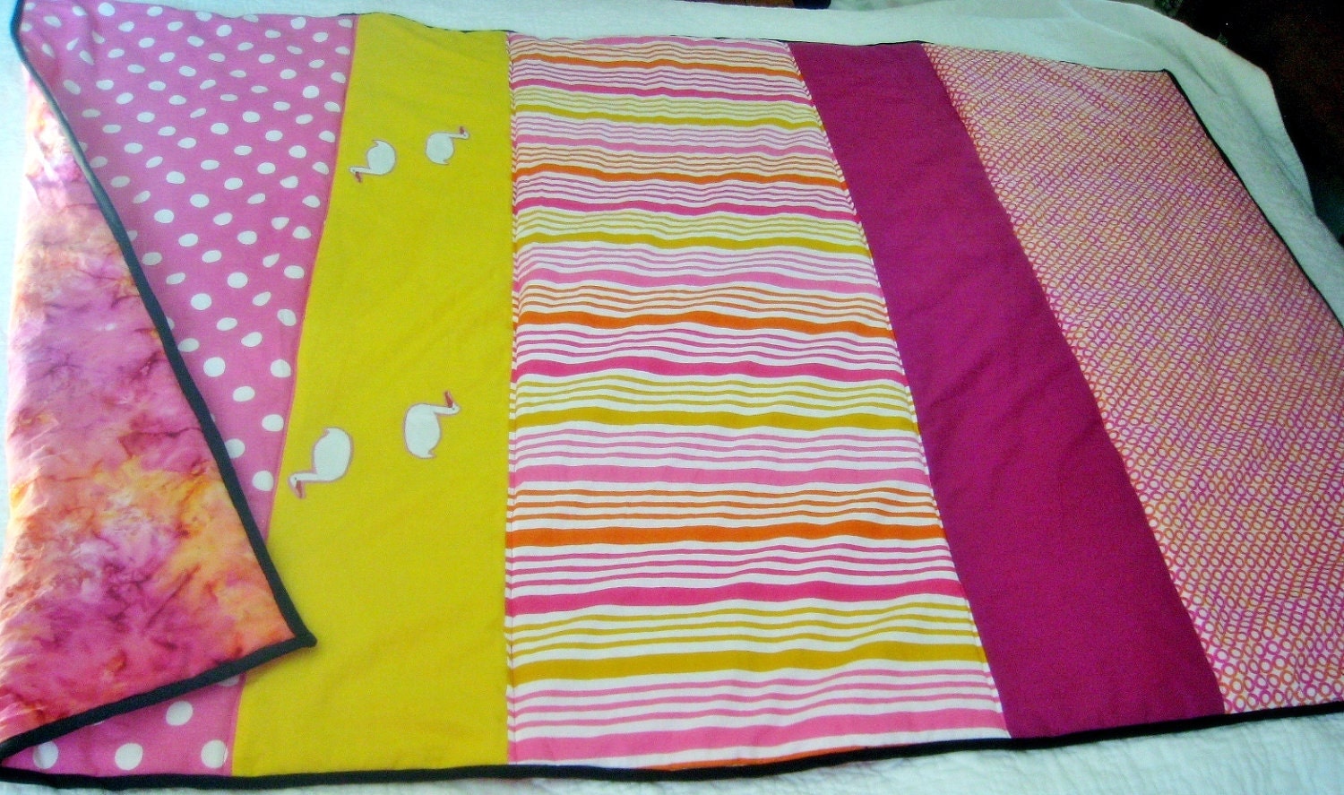 Daydreaming Ducks Quilt - Lap Throw Porch Dorm Room Toddler Bed