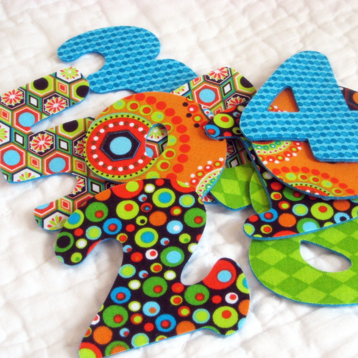 Groovy Counting Numbers 0-9 Die Cut Green Orange Turquoise