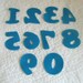Groovy Counting Numbers 0-9 Die Cut Green Orange Turquoise