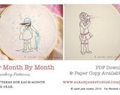 PDF - Embroidery Patterns - Her Month by Month - SET