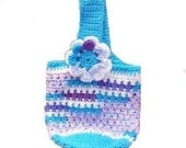 Crochet PATTERN for Tri-Color Market Tote - Multi-purpose Bag in PDF format Number 101