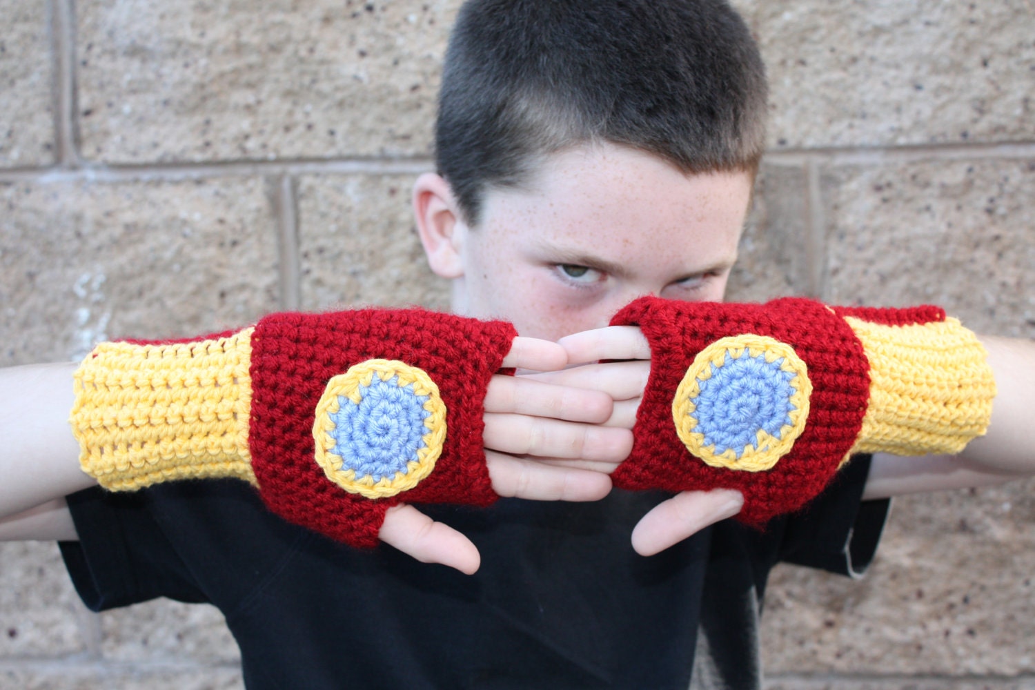 Iron Man Fingerless gloves, Avengers, wrist warmers