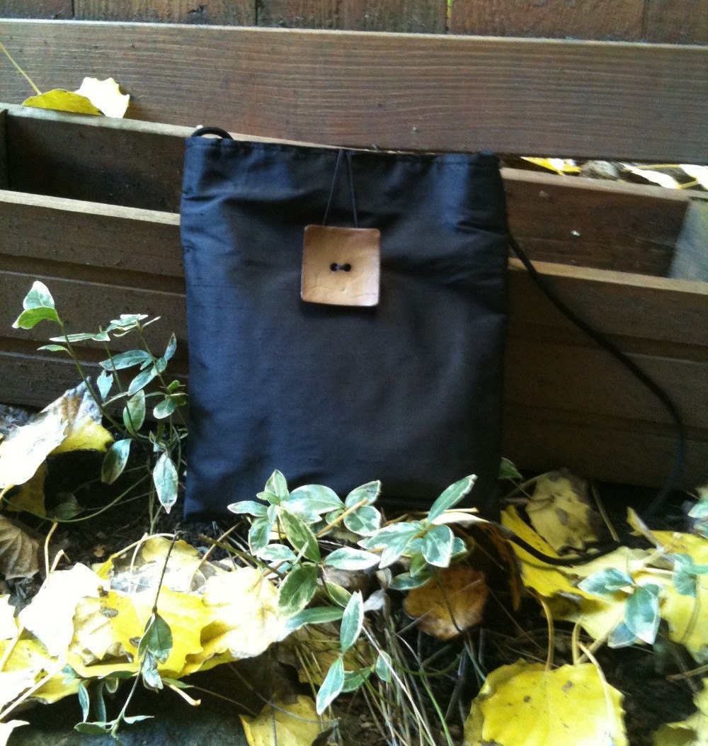 Black Silk Handbag