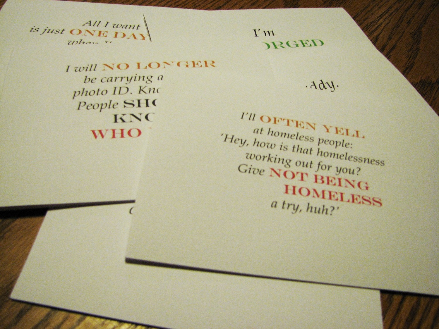Glee Notecards - Quotes from Sue Sylvester, part 2