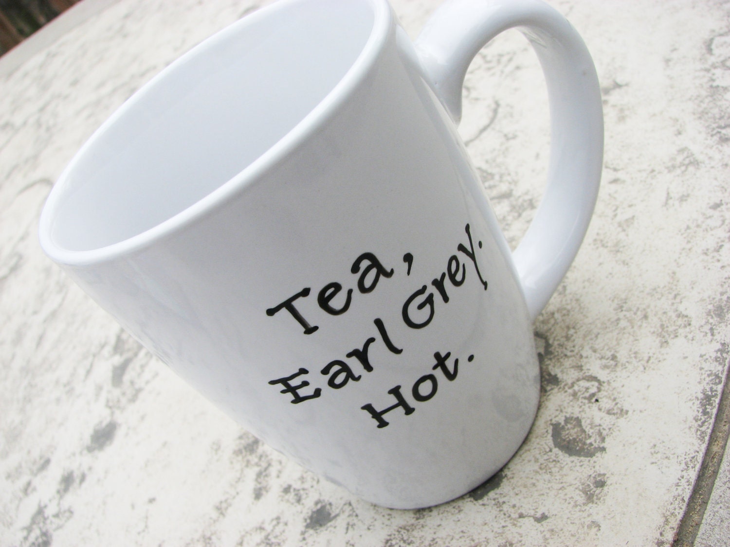 Earl Grey Tea Mug with Quotation from Jean-Luc Picard