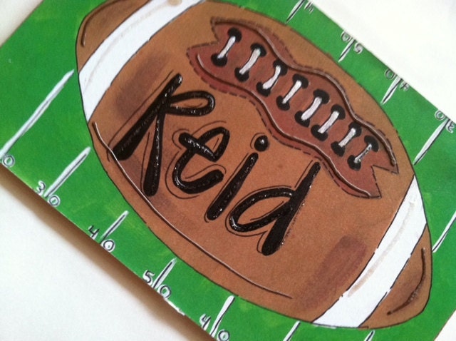 Football personalized name sign