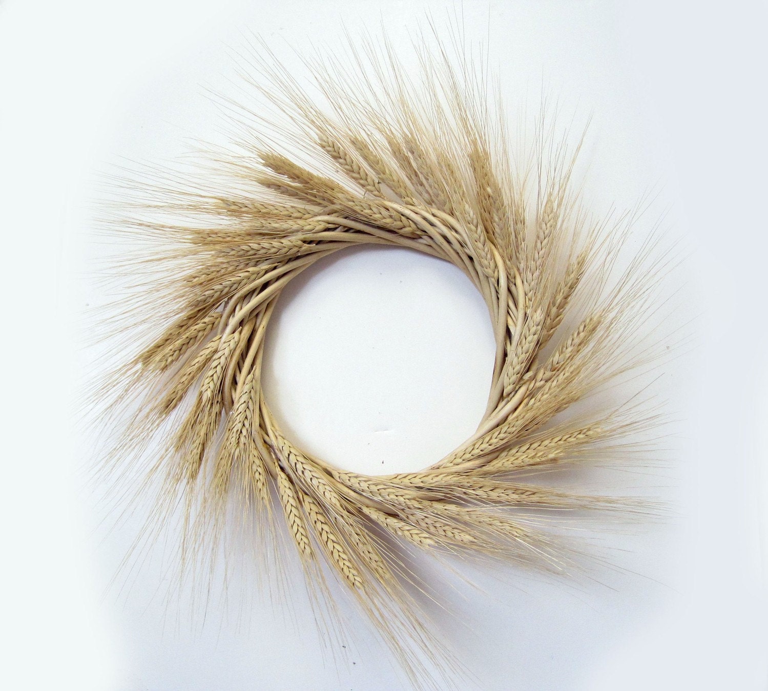 Classic gold wheat dried flower wreath