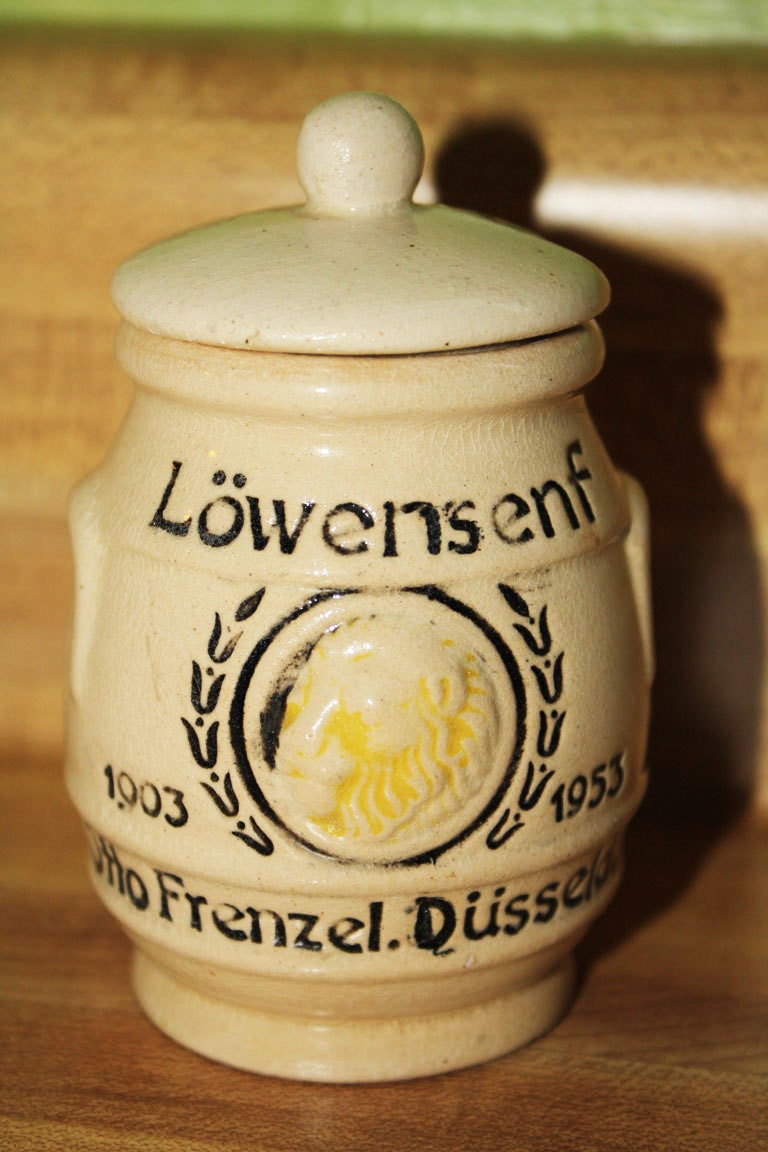Authentic German Mustard Jar by justlikenew on Etsy