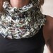 soft ribbon collar in Green Silver and black