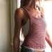 Dusky Pink summer Tank top, LAST ONE n this shade/yarn