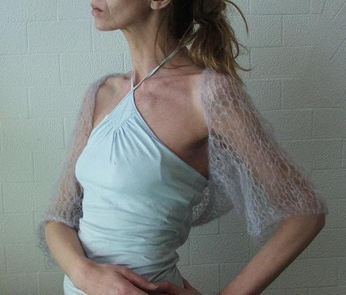 Grey shrug / silver shrug / Morning Mist Summer shrug in grey/silver