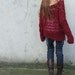 Red sweater Garnet red oversized grunge sweater LAST ONE in this shade