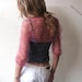 pink shrug / blush pink summer loose weave shrug